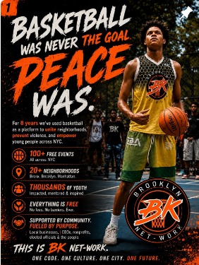 BK NetWork Instagram post: Basketball was never the goal. Peace was.